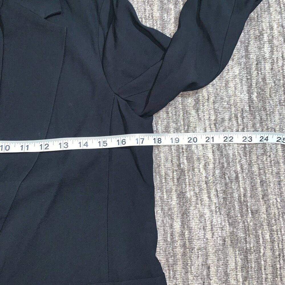 A New Day Womens Size XS‎ One Button Closure Blazer Black Lined Long Sleeve - Picture 4 of 8